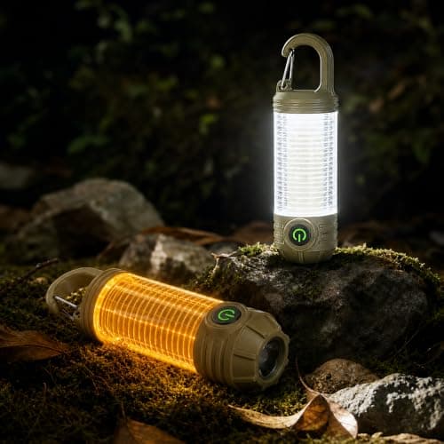 LED Camping lamp Tent lamp Rechargeable Torch 6 Lighting Modes with Hook — view 4