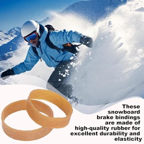 Ski Brake Retainers – Elastic Rubber Straps Set, Reliable Snowboard Binding Accessories, 20x Flexible Grip Bands Prevent Brake Deployment Easy Slip | Support for Ski Tuning Maintenance Travel — view 2