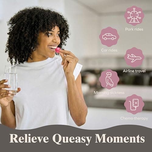 Three Lollies Queasy Drops - Relief from Nausea & Travel Sickness - Soothes a Dry Mouth & Settles Stomach - Natural Ingredients - 32ct — view 4