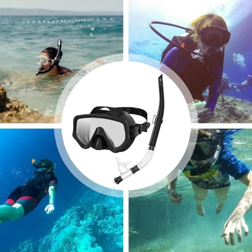 Adult Full Face Snorkel Set, Anti-Leak Panoramic Snorkeling Gear — view 4
