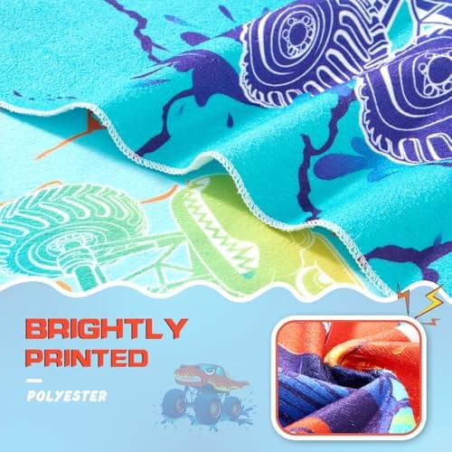 WERNNSAI Monster Microfibre Beach Towel for Kids, 76 x 150cm Bath Towel — view 3