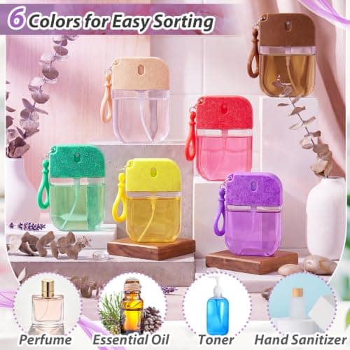 Rtteri 50 Pack 35ml Refillable Empty Travel Spray Bottles, Bright — view 3