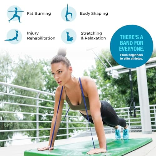 Beenax Resistance Bands Pull Up Set, 3 Levels Exercise Bands Men Women for Calisthenics, Powerlifting, Bodyweight Training, Stretching, Mobility, Yoga, Pull Up Assistance Bands with Door Anchor — view 5