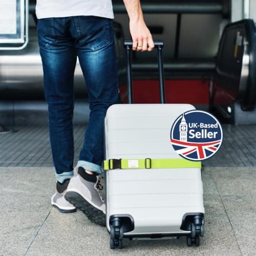 OW-Travel Personalised Luggage Straps for Suitcases, Green, 2 Pack — view 2