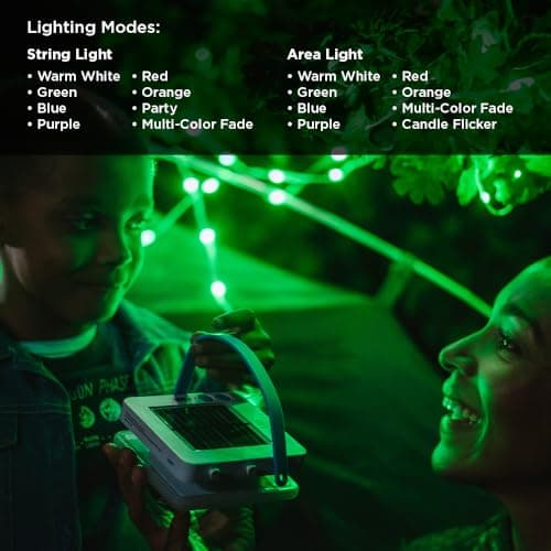 LuminAID Multicolor Solar String LED Lights with Phone Charger, 23 ft — view 6