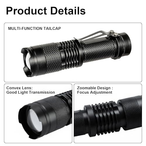 LED Red Light Torch, Single Mode Night Light, AA Battery Powered, Portable — view 5