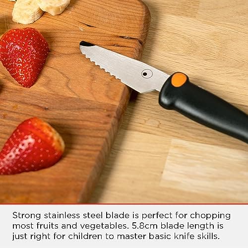 Kuhn Rikon Kids Serrated Knife, Stainless Steel Blade, Dog Design, Black — view 4