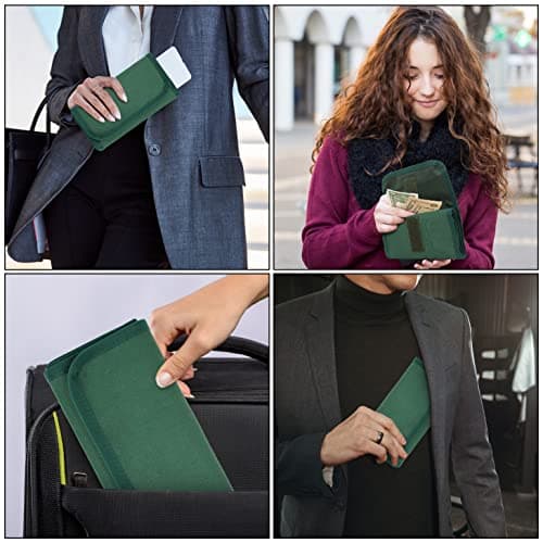 Money Wallet, Money Organizer for Cash with 6 Zippered Pocket Multipack Money Pouch, Cash Bill Organizer, Envelope Wallet Money Bag Small Travel Money Holder for Budgeting, 4.25x8 inches, Travel — view 6