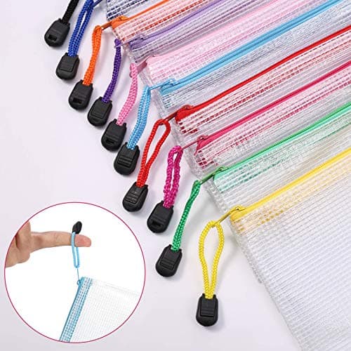 RosewineC 20 Pcs Clear Pencil Case,Plastic Pen Pencil Bag Zipper Mesh Pouch — view 5