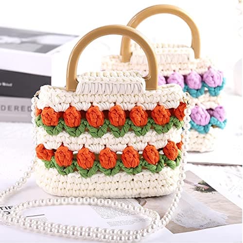 Bag Handles for Bag Making, 8 PCS D Shape Handbag Purse Handle, Handle Replacement Accessories for DIY Handmade Beach Bag Handbags Straw Bag Market Bags Purse Handles(4 Colors) — view 5