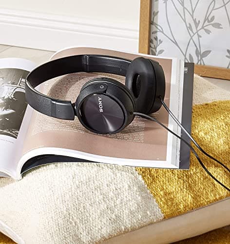 Sony MDR-ZX310 On-Ear Overhead Wired Headphones, Swivel Fold, 3.5mm Headphone Jack - Metallic Black — view 2