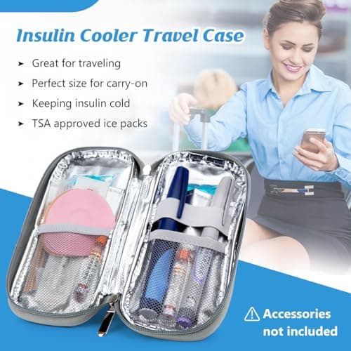 YOUSHARES Insulin Cooler Travel Case TSA-Approved for Monjaro GLP-1 Pens — view 2