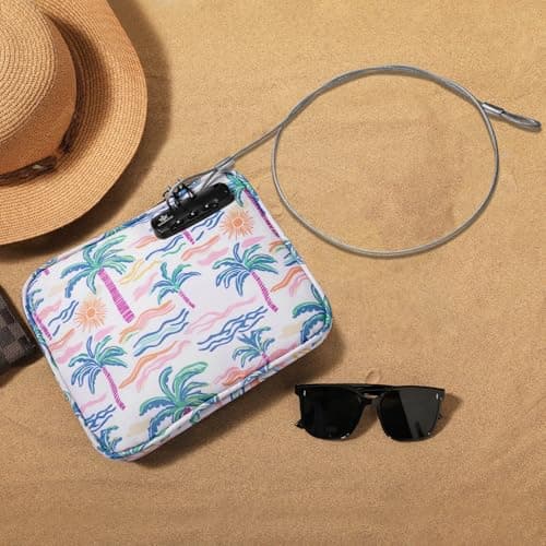 KOSMCCO Beach Locking Bag, Portable Safe, 9x7.5 Inch, Beach Day — view 3