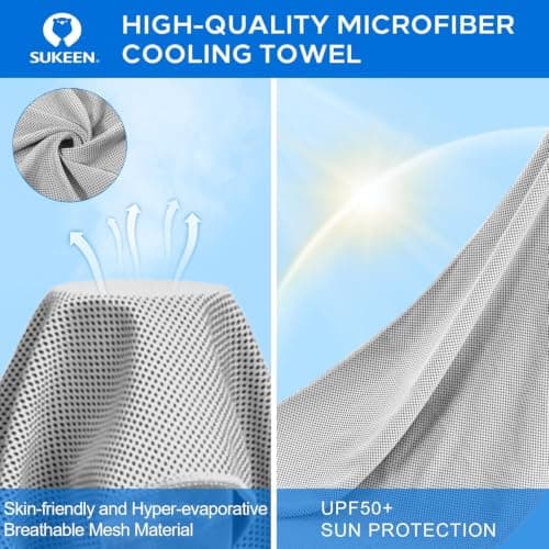 Sukeen Cooling Towel (40"x12"), Ice Towel, Soft Breathable Chilly Towel, Microfiber Instant Cooling Towel for Yoga, Sport, Running, Gym, Workout,Camping, Fitness, Workout — view 4