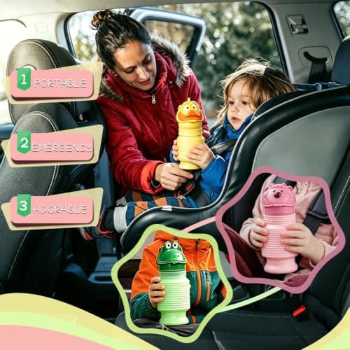 Topcloud Shrinkable Urinal, 600ml Male Female Portable Mobile Toilet Potty Pee Urine Bottle, Reusable Emergency Urinal for Camping Car Travel Traffic Jam and Queuing — view 5