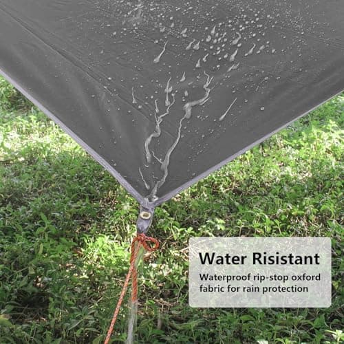 Unigear Tarp Rain Fly Tarp Waterproof Tent Cover Hiking Shelter Foldable Lightweight Waterproof for Camping and Protection Against Rain, Snow and Sun — view 3