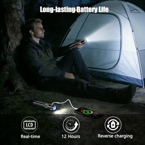 Voylite Torches LED Super Bright Rechargeable 2 Pack, 1000000 High Lumens — view 3