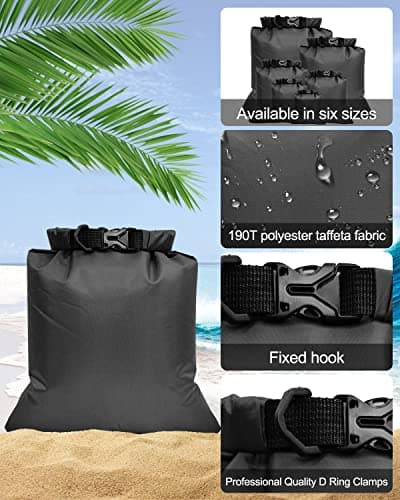 Victoper Waterproof Dry Bag Set 6 Pcs, Large Capacity Ripstop Dry Bag Waterproof in 8L 5L 3.5L 3L 2.5L 1.5L Organizer Storage Bags for Outdoor Hiking Camping Fishing Cycling — view 3