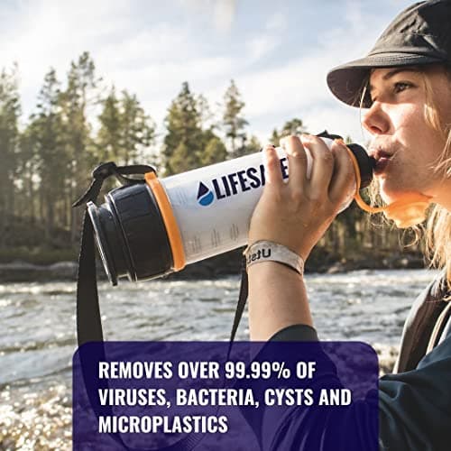 LifeSaver Bottle Solo Emergency Preparedness Pack | Water Purifier Bottle & Maintenance kit - up to 6,000 Litres | Foil sealed for long-lasting Emergency Preparedness, Go bags survival kit — view 3
