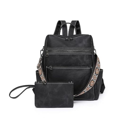 Puwuzixi Women Backpack Anti-Theft Lightweight Waterproof PU Fashion Travel Multipurpose Convertible Purse Shoulder Bag Handbag Backpack