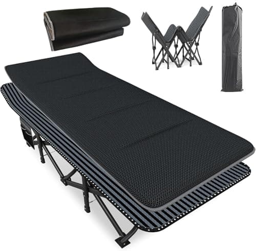 ATORPOK SHOP Oversized Camp Beds for Adults with Pad, 500LBS Heavy Duty