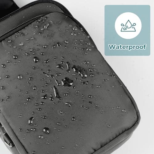 BROADREAM Small Sling Cross Body Chest Bag Shoulder Bags for Men Women,Water Resistant Crossbody Man Bag with Zipper Lock & RFID Blocking — view 5