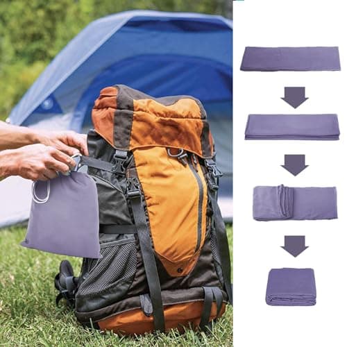 Plliocse Sleeping Bag Liner Travel Sheet Sleeping Bag, Double Size 160 x 210 cm Sleeping Bags Liners with Pillow Pockets for Adults, Travel, Hotels, Business Trip, Camping (Purple, 160cm x 210 cm) — view 4