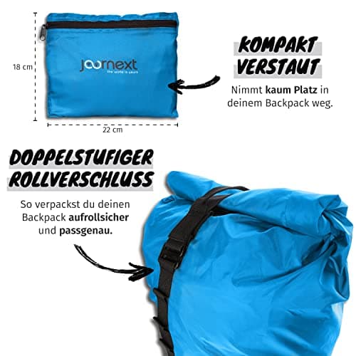 Journext 2 in 1 Backpack Protective Cover & Rain Cover/Flight Cover Backpack, Pacific Blue, M (bis 55L) — view 4