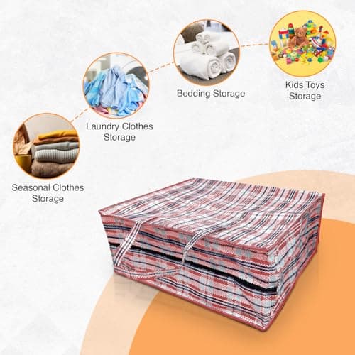 ANSIO Large Laundry Bags, Storage Bags, 80x30x60cm, Assorted 10 Pack — view 4