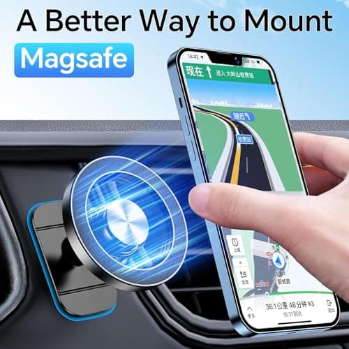 Coolpow for Magsafe Car Mount Magnetic Phone Holder for Cars【Strong Magnet】 — view 5