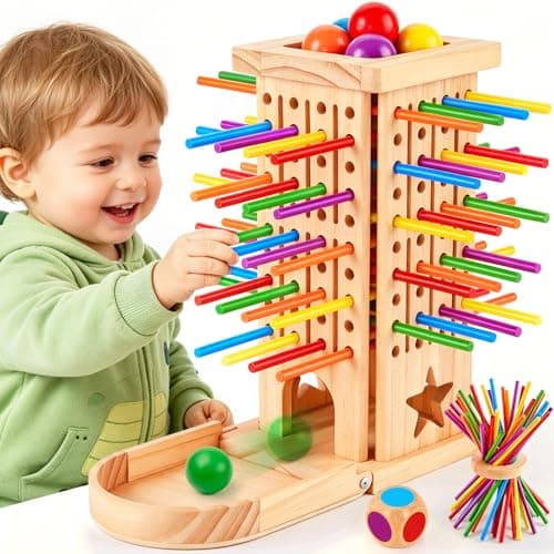 Kitojoy Montessori Toys Wooden Board Game for Kids Age 3+, Travel Games