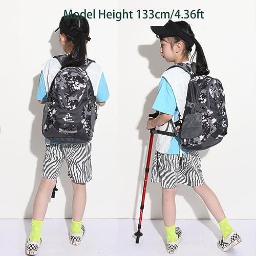 Bseash Small 15-20L Outdoor Hiking Backpack, Lightweight Waterproof Travel Daypack for Kids Girls Boys Camping Cycling Riding — view 6
