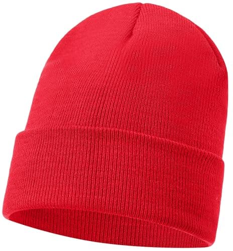 JUNGANRHA® Winter Beanie Hat Men Women Hats & Caps Lightweight Beanie Thermal Winter Hat Skull for Boys Girls & Unisex Fischerman Beanie Travel Warm Hat | One Size | Red