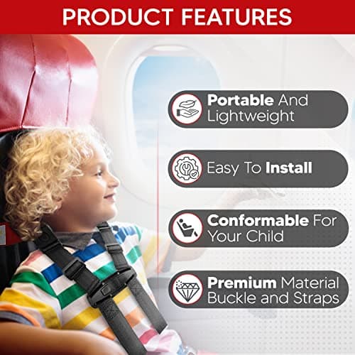 MED Supplies Is Us Child Airplane Safety Travel Harness - Safe and Comfortable Airplane Harness with Adjustable Straps - Airplane Travel Essentials for Kids and Toddlers — view 2