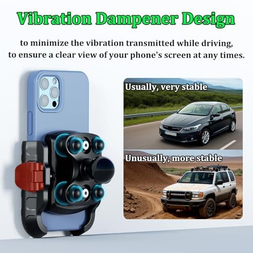 LOKTENWO Car Phone Holder Mount with Vibration Dampener — view 2