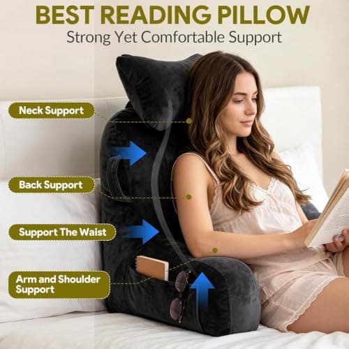 Reading Pillow, Extra Large 78cm/31in Bed Rest Pillow, Cuddle Cushion — view 5
