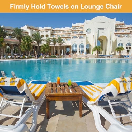 Coideal Metal Pool Cover Clips - 10 Pcs Large Beach Towel Chair Clips 5.5 Inch Stainless Steel Clothes Pins Quilt Clamps Windproof for Sunbed Lounge Cruise (14cm) — view 6