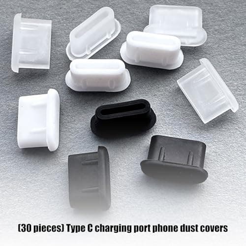 alloneslife 30Pcs Silicone Type C Chargers Port Protector for Most USB C — view 6