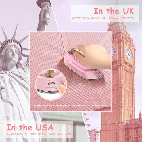 Newbealer Mini Travel Iron, Pink — view 3