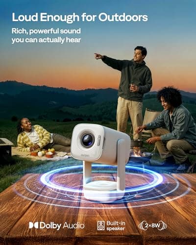 Aurzen D1 Air Portable Projector, Built-in Netflix App, ToF Focus, White — view 6