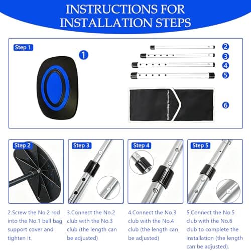 Yeqqzq Adjustable Golf Travel Bag Support Rod — view 5