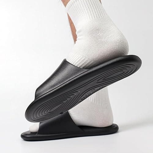 JoWebb Unisex Slide Sandals, Women Men's Fashion Open Toe Beach Pool Slippers 5.5/6.5 UK — view 2