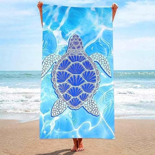 Beach Towels, 2 Pack 180 x 80 cm Microfibre Towels, for Travel, Thin Design — view 3