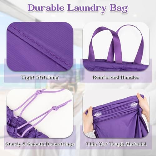 WiseBoy Large Laundry Bag with Handles, Heavy Duty Travel Laundry Bag — view 5