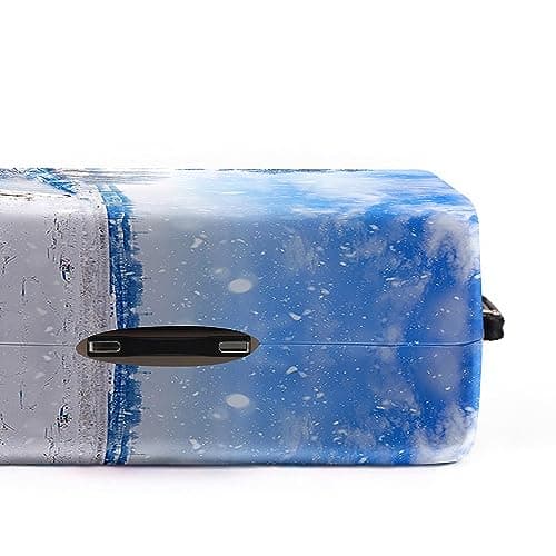 Hearda 3D Winter Scenery Suitcase Cover, Elastic Suitcase Covers, Quick Fix and Remove Luggage Cover, Anti-Scratch Travel Protector with Zipper, for 18-32 Inch Luggage (Winter,XL(29-32inch)) — view 3