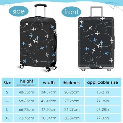 Elastic Travel Luggage Cover, Suitcase Covers for 18-32 Inch, Luggage Protector Suitcase Cover, Washable Trolley Case Covers, Dustproof and Scratchproof (XL(29-32 inches)) — view 2