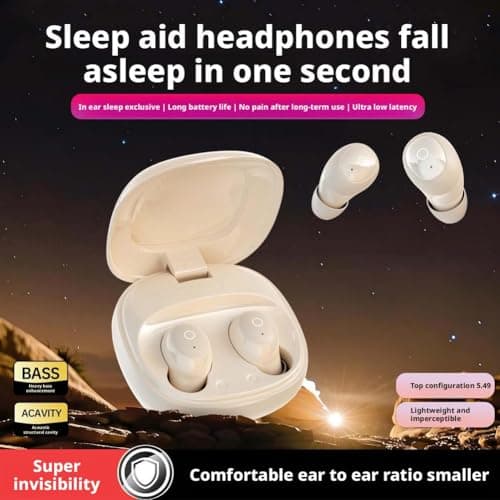 Invisible Sleep Earbuds for Side Sleepers,2026 New Mini Invisible Headphones,Bluetooth 5.4 True Wireless In-Ear Earphones,Hidden Earbuds Waterproof,Soft in-Ear Ear Plugs for Sleeping,Working,Travel — view 2