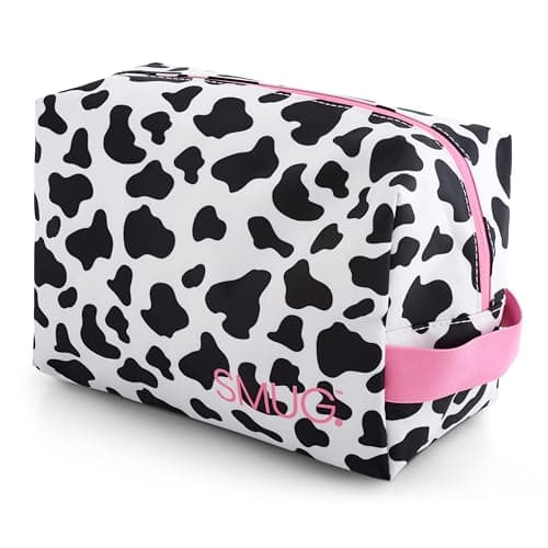 SMUG Wash Bag | Waterproof Travel Toiletry Bags for Travelling, Gym, Shower, Shaving, Toiletries, Cosmetics & Makeup Bag | Large Washbag for Men & Women | Stylish, Spacious & Easy to Clean | Cow