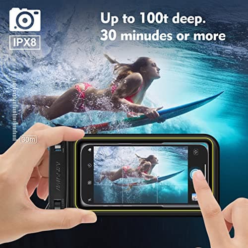 Waterproof Floating Phone Pouch Case, IPX8 Universal Waterproof Phone Pouch Dry Bag Holder for iPhone 16 15 14 13 12 11 Pro Max Samsung S23 Huawei Up to 6.8” for Vacation Beach Swimming — view 4