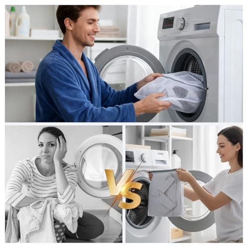 4Pcs Small Mesh Laundry Bags Delicates Washing Bag for Laundry Bags with Zips Mini 30x20cm Durable Nets Bag for Washing Machine Lingerie Underwear Socks Bra Baby Clothes Travel 11.8 x 7.87 Inches — view 6